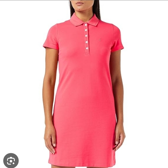 Esprit Dresses & Skirts - Esprit Polo Dress Fuchsia Pink A-Line Side Slits Size 2XL